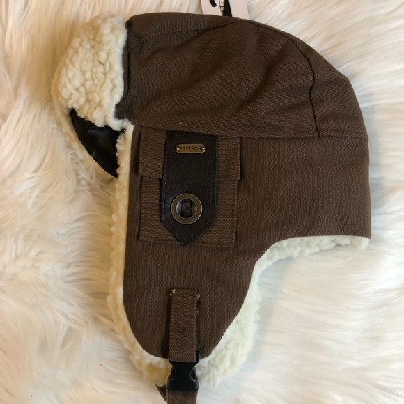 Stetson Accessories Nwt Stetson Brown Canvas Trapper Hat Large